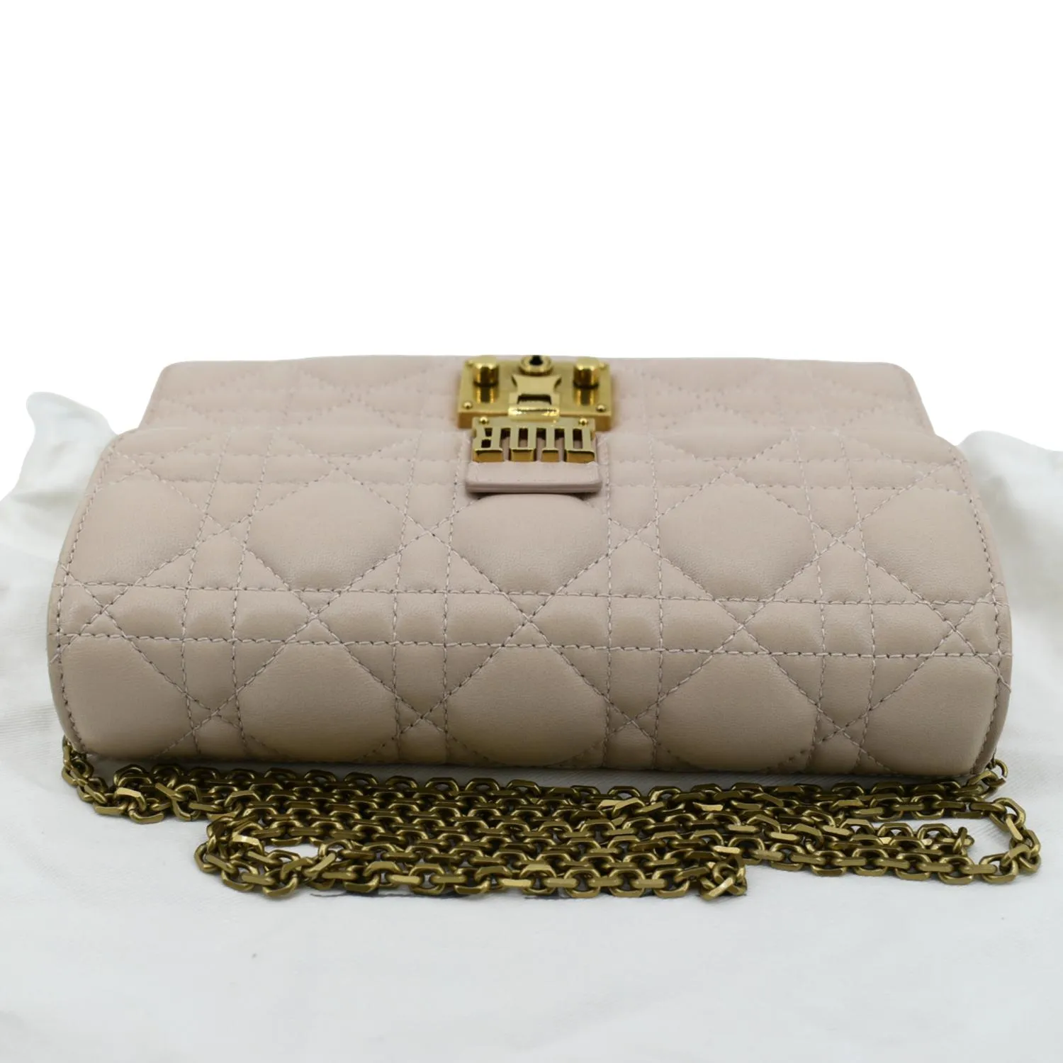 CHRISTIAN DIOR Dioraddict Quilted Lambskin Leather Crossbody Bag Dusty Pink