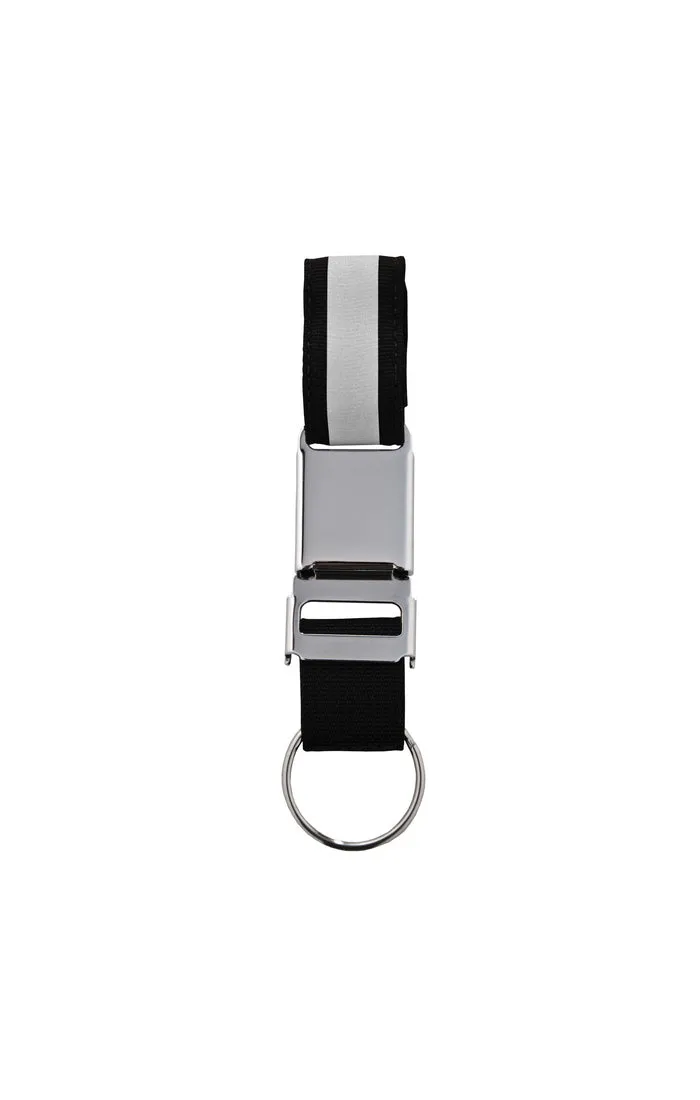 Chrome Mini Buckle Key Chain - Silver Buckle