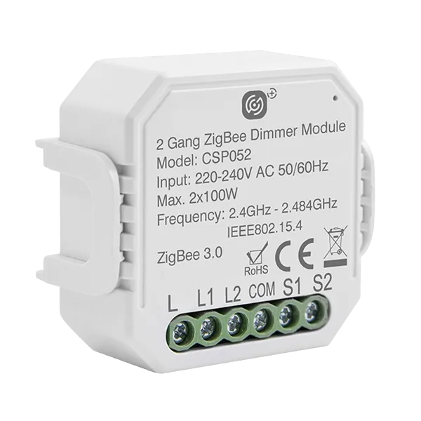 Click CSP052 Smart Plus 2 x 100W 2 Gang Smart Dimming Receiver