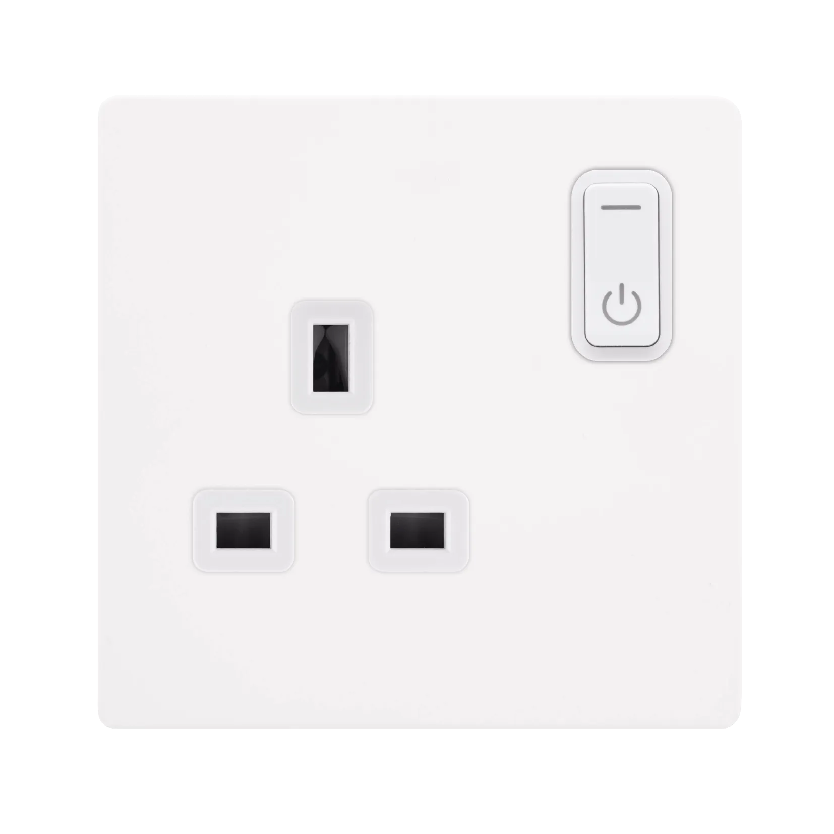 Click Definity Complete SFMW30035PW 13A 1G RF Smart Socket - Metal White - Polar White Insert