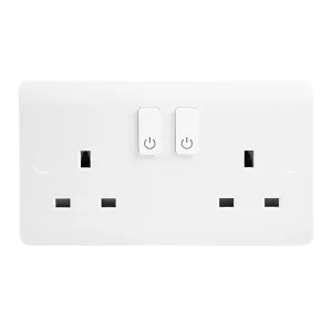 Click Mode CMA30036 White Moulded 13A 2 Gang Zigbee Smart Switched Socket Outlet