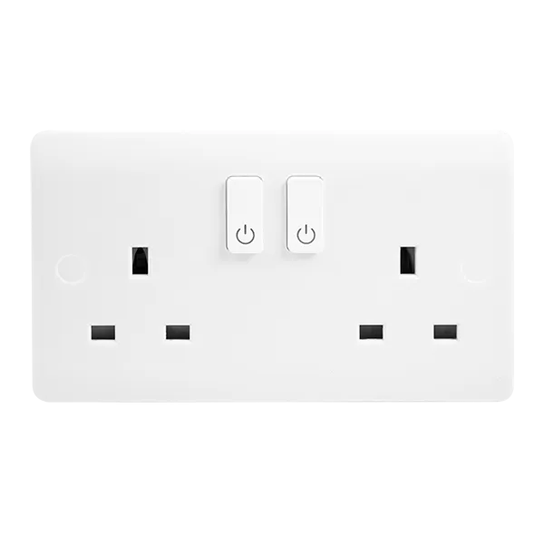Click Mode CMA30036 White Moulded 13A 2 Gang Zigbee Smart Switched Socket Outlet