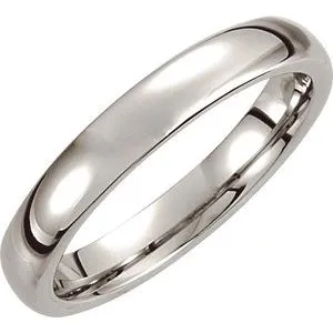 Cobalt 4 mm Slightly Domed Band Size 12