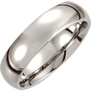 Cobalt 6 mm Low Domed Band Size 13