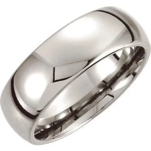 Cobalt 8 mm Low Domed Band  Size 10