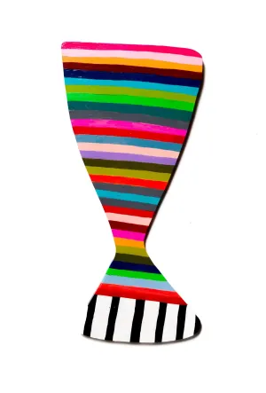 colored striped hour glass