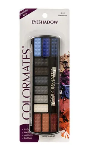 Colormates Island Oasis 12-Color Eyeshadow Palettes with Applicators