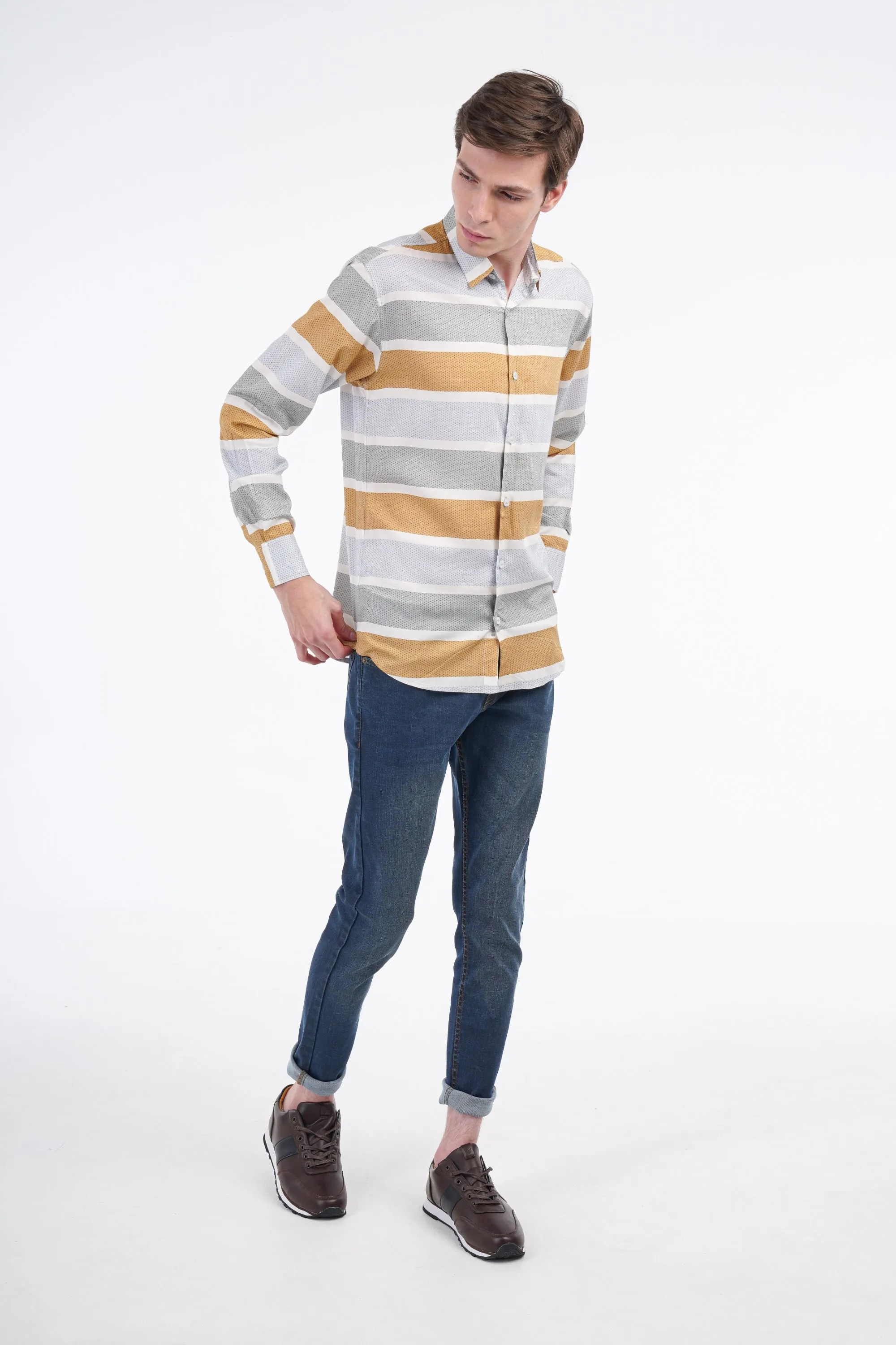 Contrast Stripe Shirt