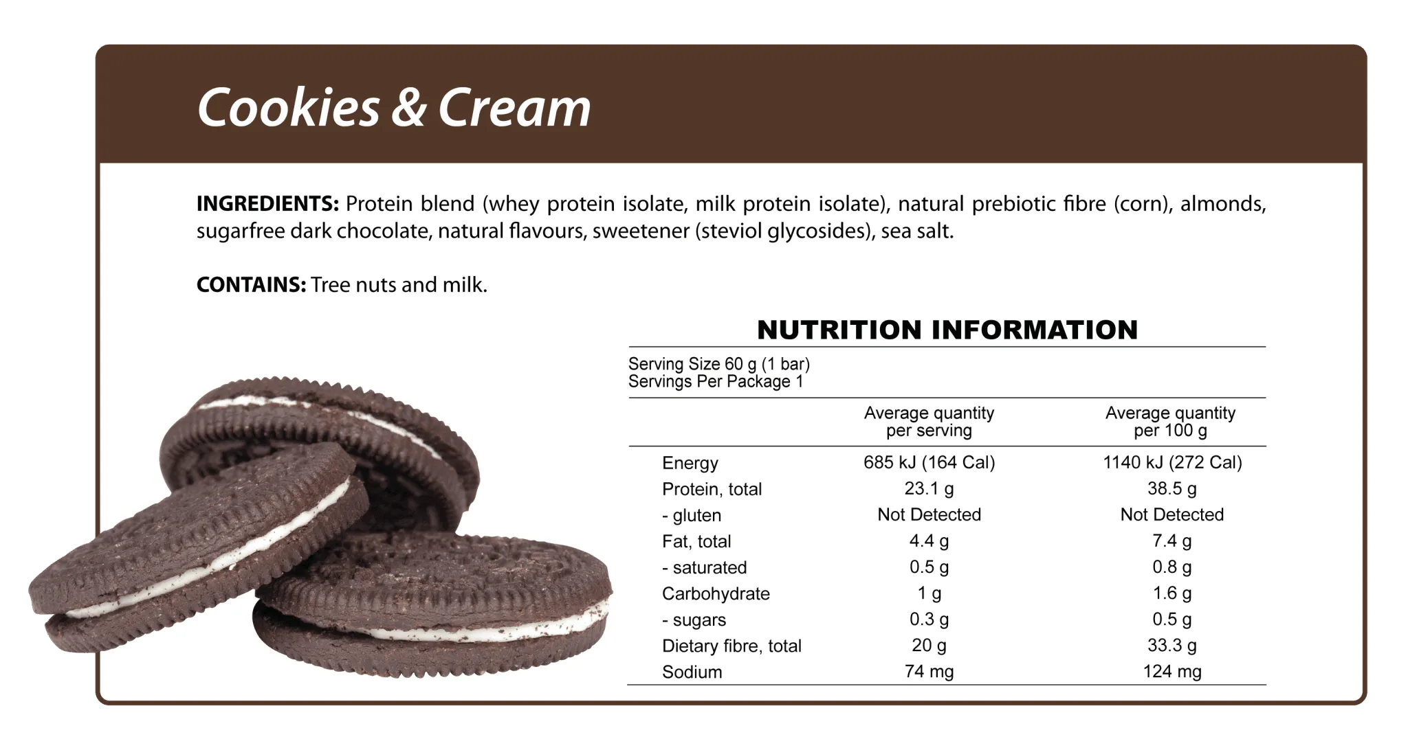 Cookies & Cream Smart Protein Bar