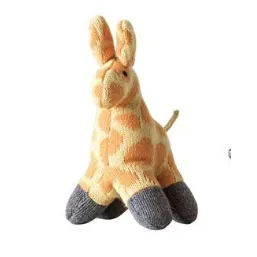 Creative Co-Op Cotton Knit Animal Rattle