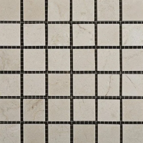 Crema Marfil Marble 1 X 1 Polished Mosaic Tile on Mesh - Lot of 50 sq. ft.