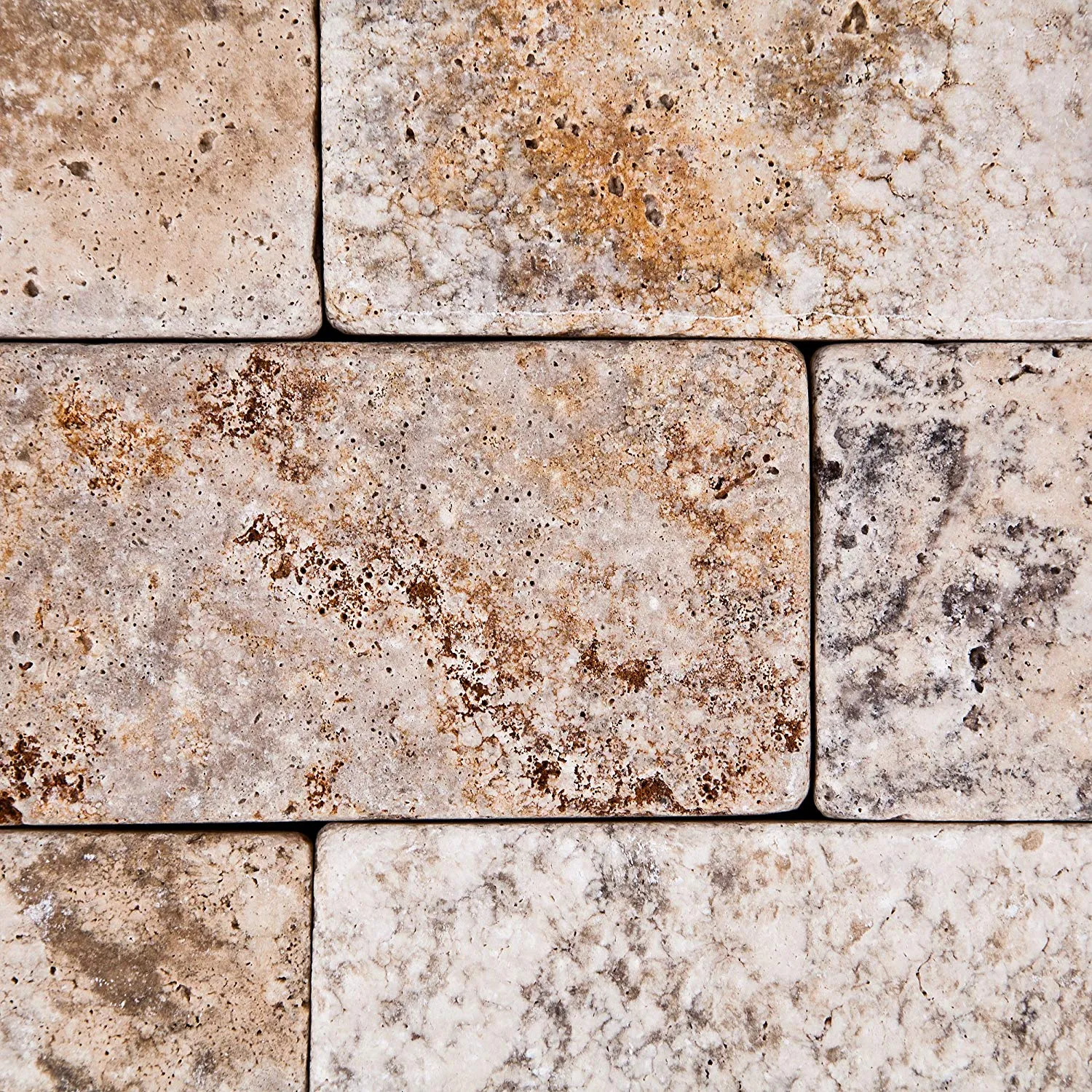 Crema Marfil Marble 2 X 4 Brick Mosaic Tile, Polished & Beveled - Lot of 50 sq. ft.