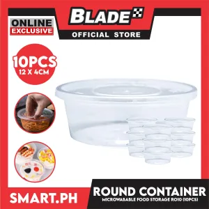 Croco Microwavable Container Round 12CMx4CM R010 (Set of 10)