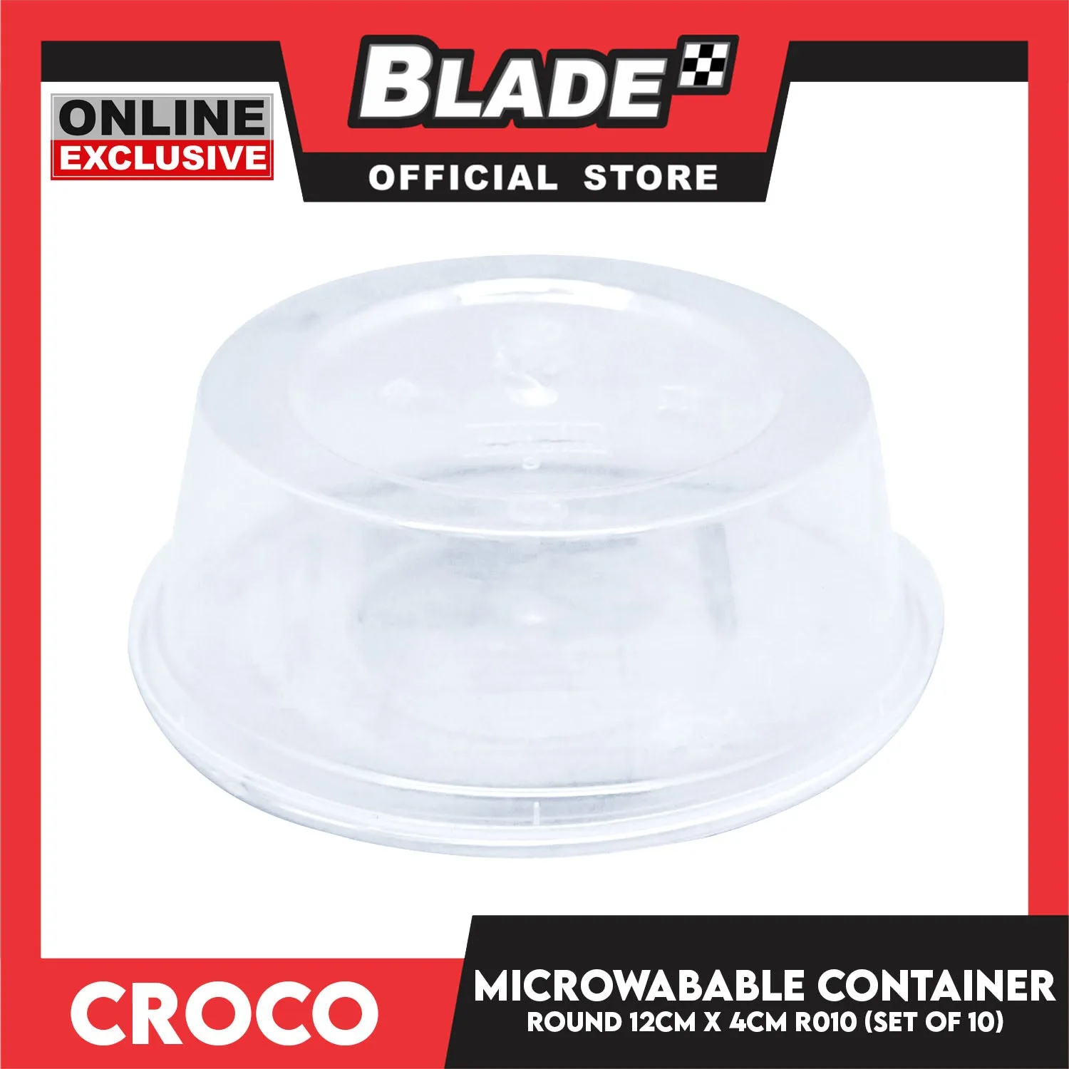 Croco Microwavable Container Round 12CMx4CM R010 (Set of 10)