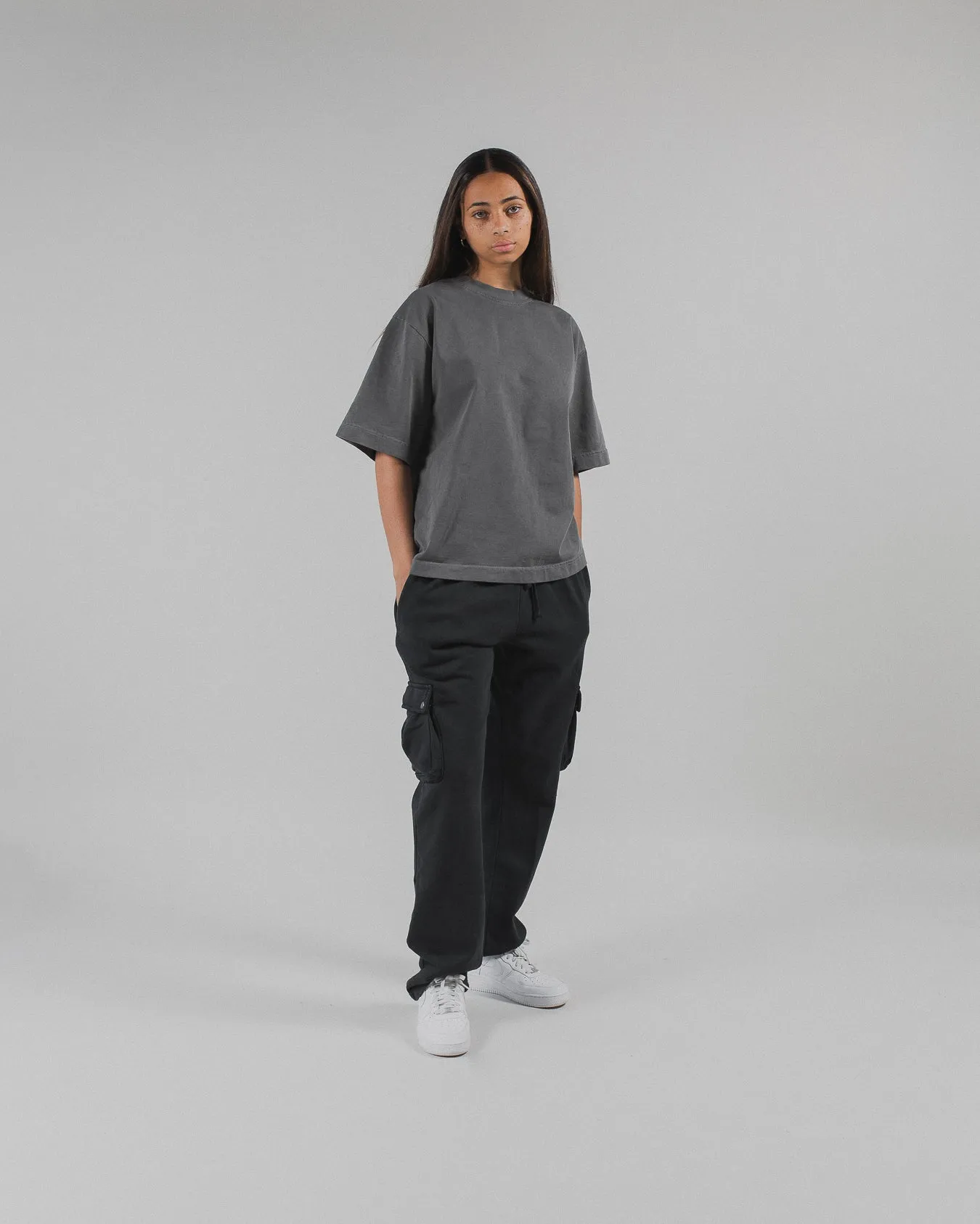 Cropped T-Shirt - Vintage Grey