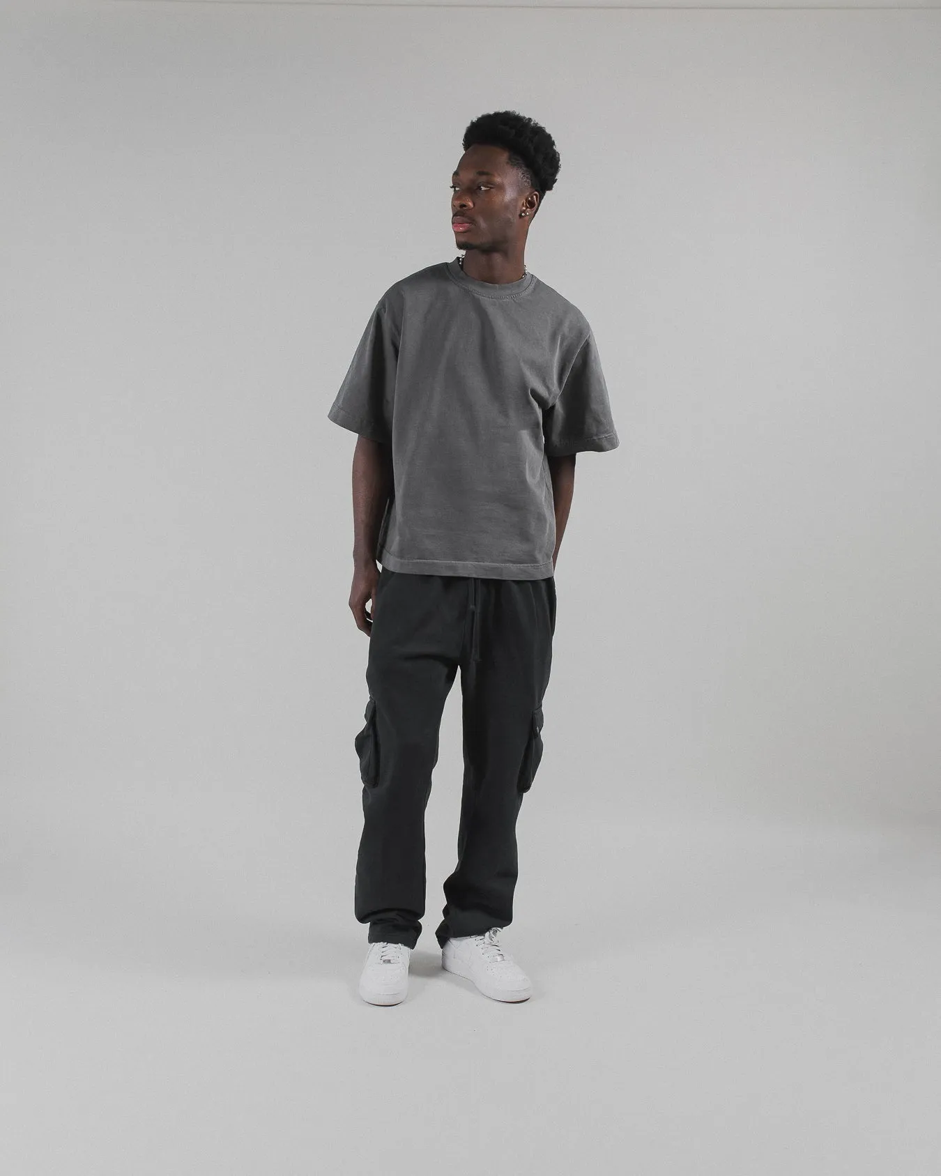 Cropped T-Shirt - Vintage Grey