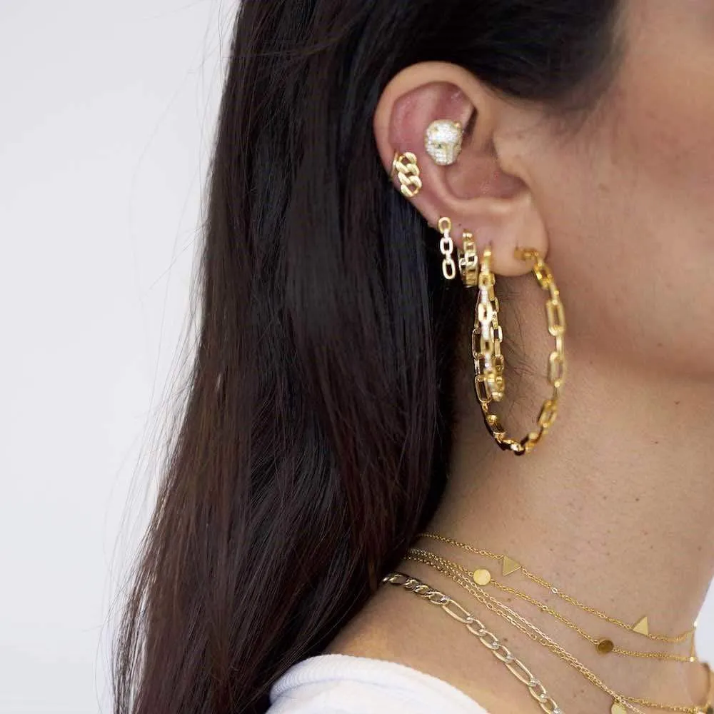 Curb Chain Studs Earring