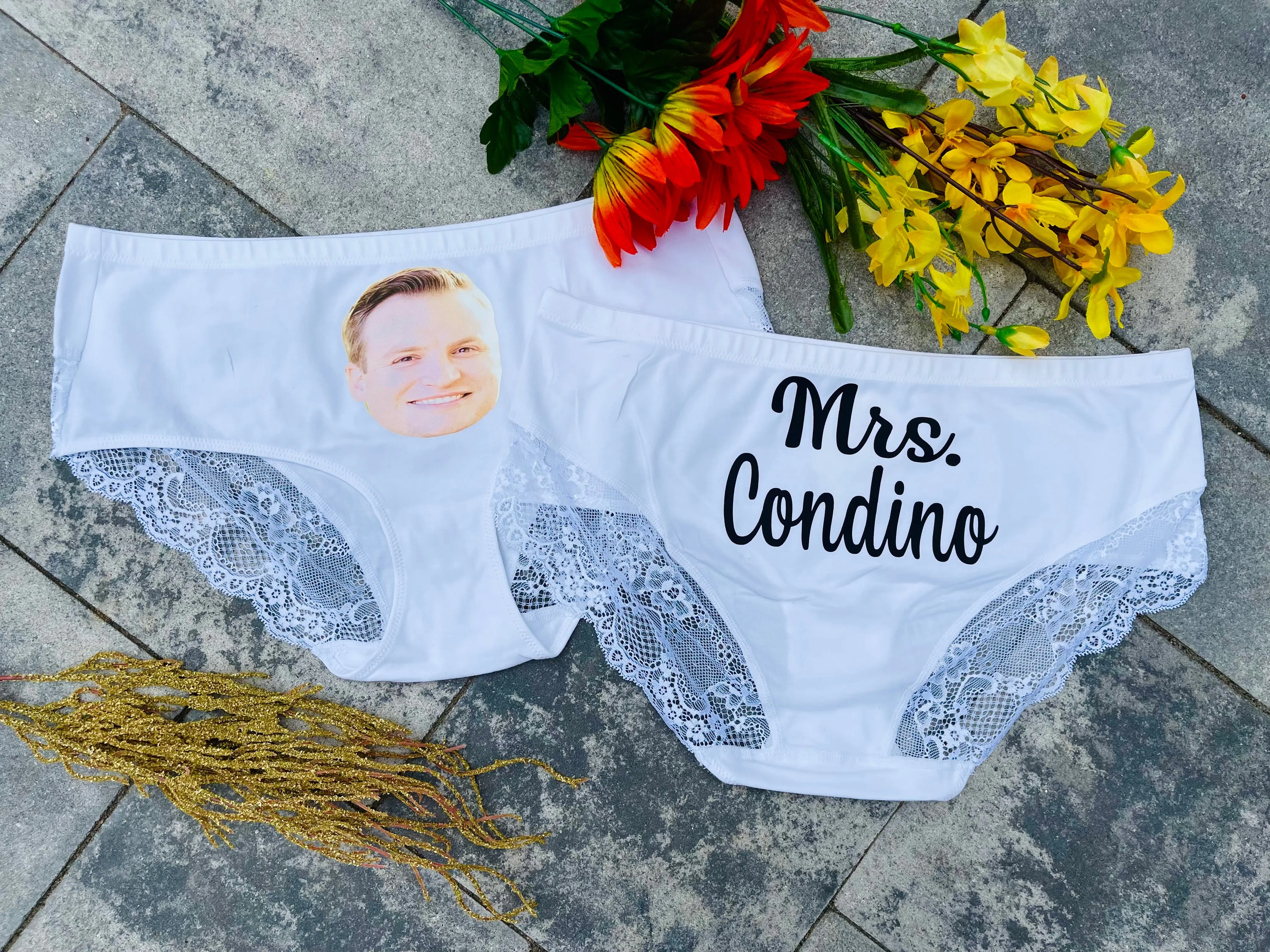 Custom Photo Underwear, Matching Set of Face Panties and Boxer Bundle, Couples Gift Set