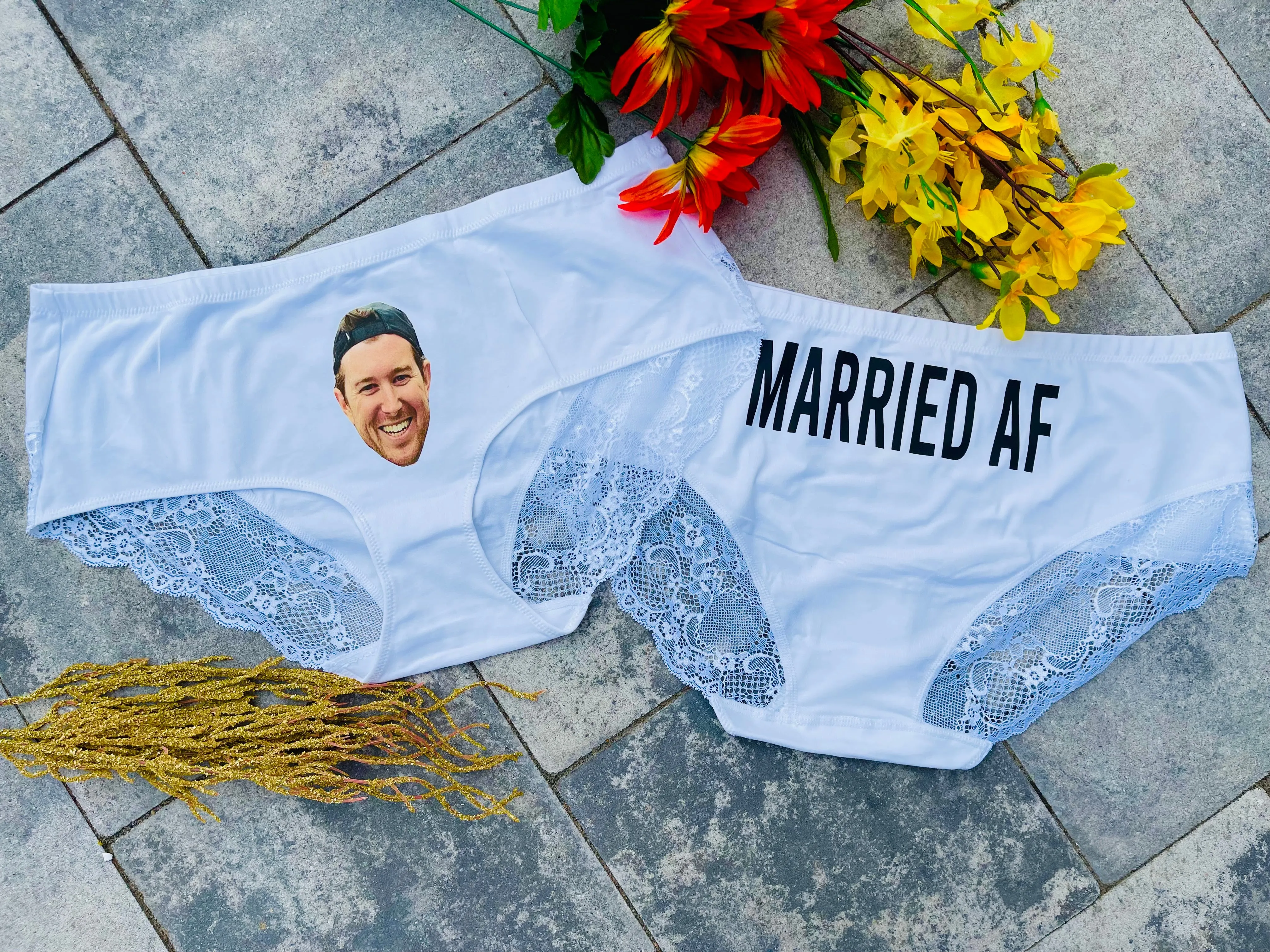 Custom Photo Underwear / Panties for any Bride, Wife, Anniversary, Birthday, or Funny Gift
