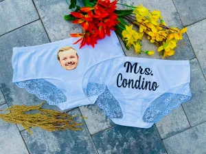 Custom Photo Underwear / Panties for any Bride, Wife, Anniversary, Birthday, or Funny Gift