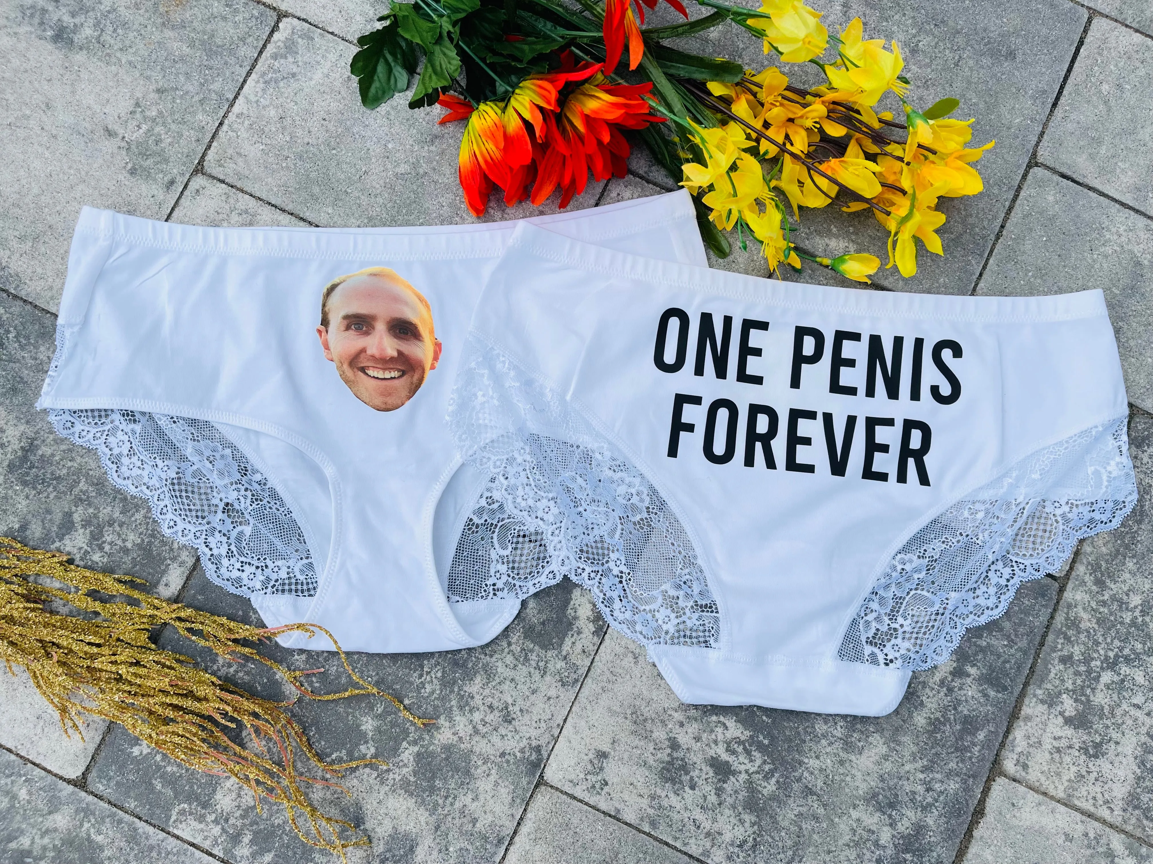 Custom Photo Underwear / Panties for any Bride, Wife, Anniversary, Birthday, or Funny Gift