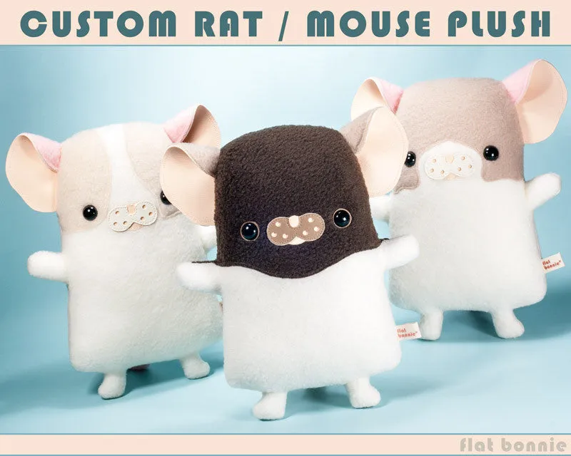 Custom Rat / Mouse stuffed animal - Plush clone of your rat / mouse