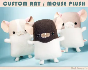 Custom Rat / Mouse stuffed animal - Plush clone of your rat / mouse