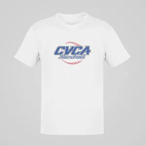 CVCA Baseball Red Stitches Tee