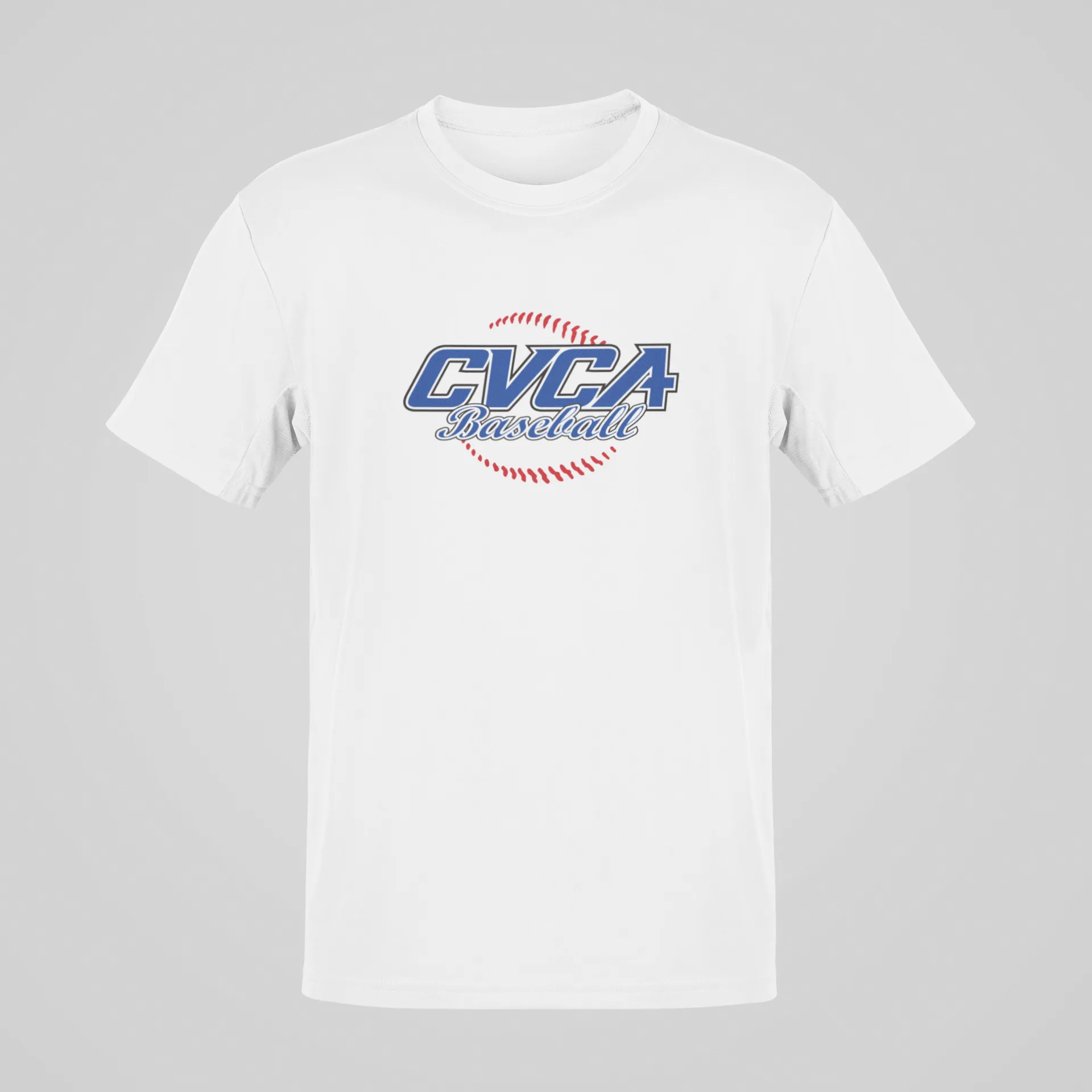 CVCA Baseball Red Stitches Tee