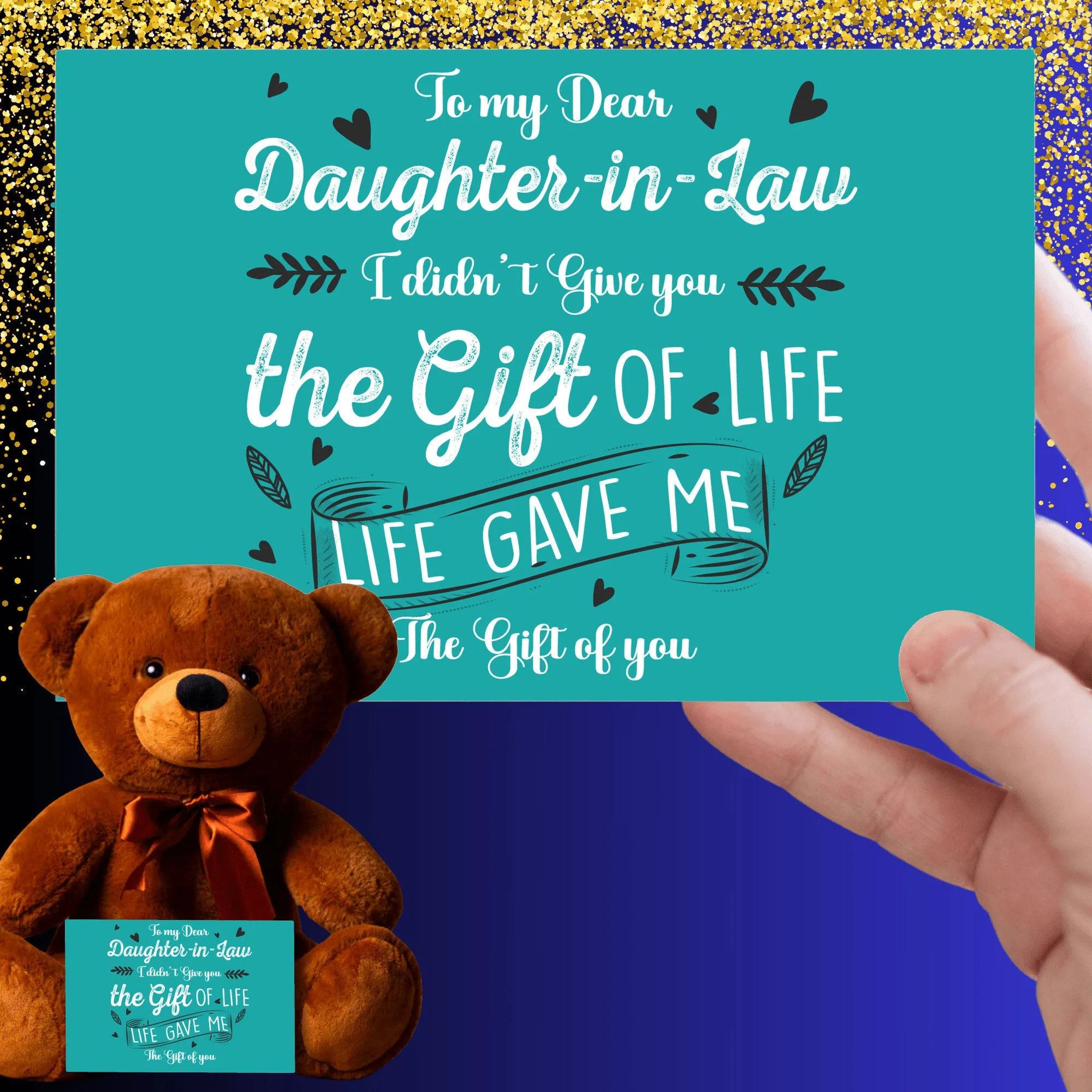 Daughter In Law Gift of Life Teddy Bear -PRICE INCLUDES FREE SHIPPING