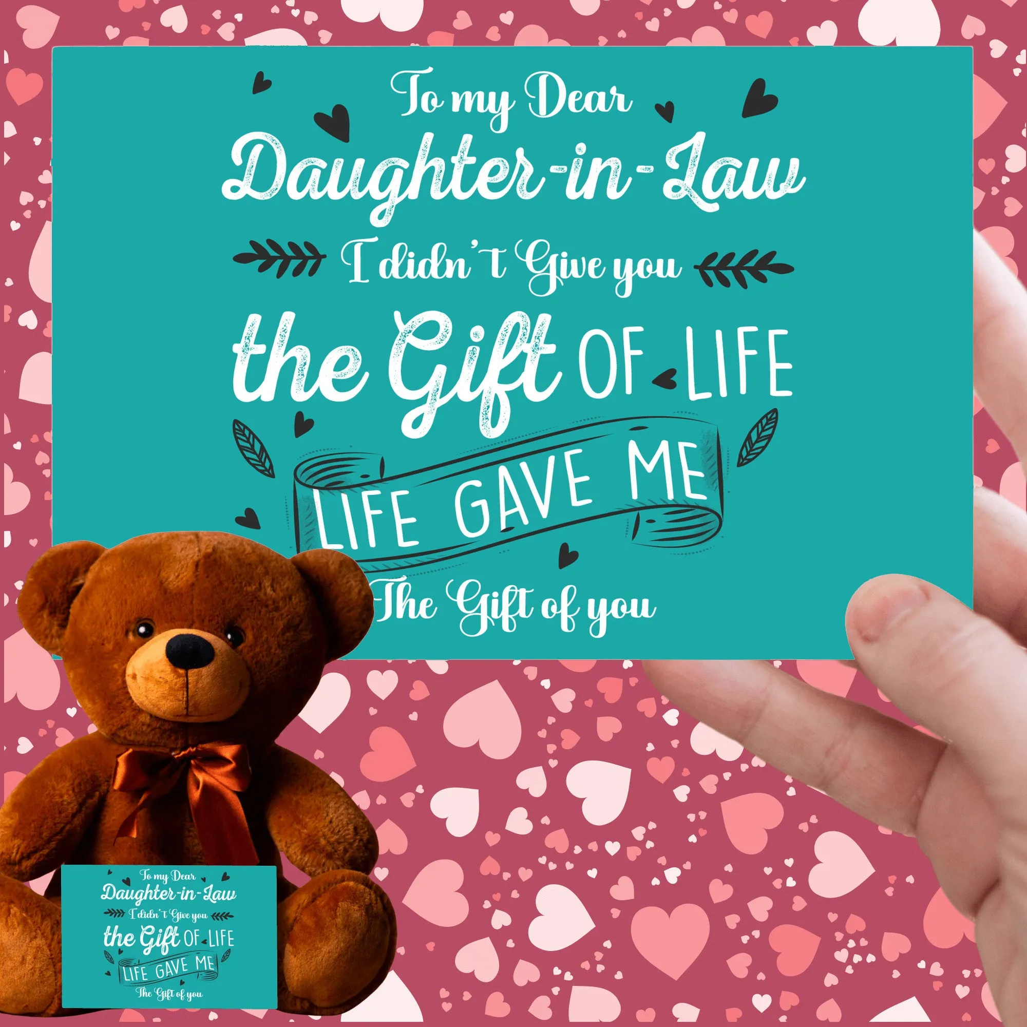 Daughter In Law Gift of Life Teddy Bear -PRICE INCLUDES FREE SHIPPING