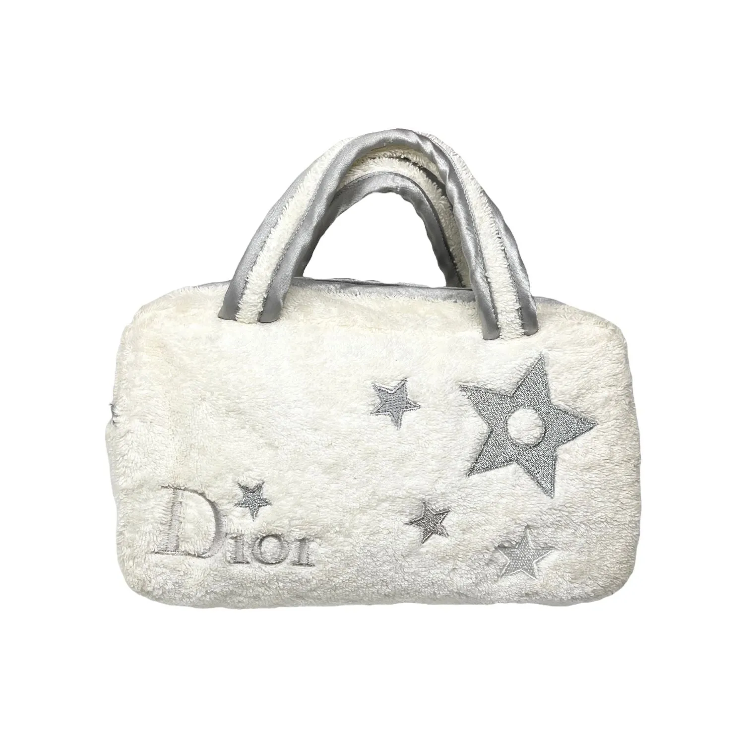 Dior White Terrycloth Star Bag