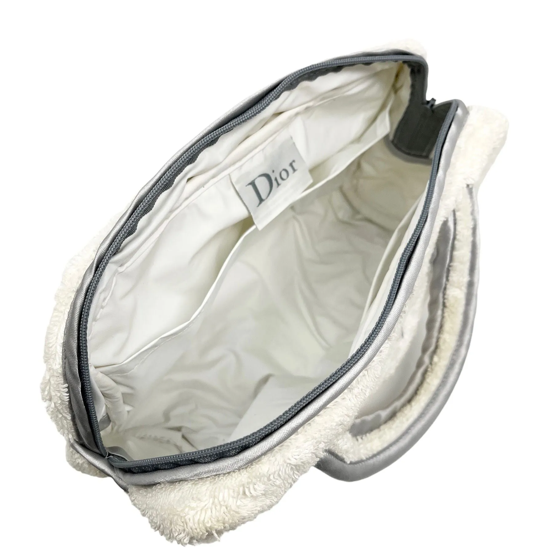 Dior White Terrycloth Star Bag