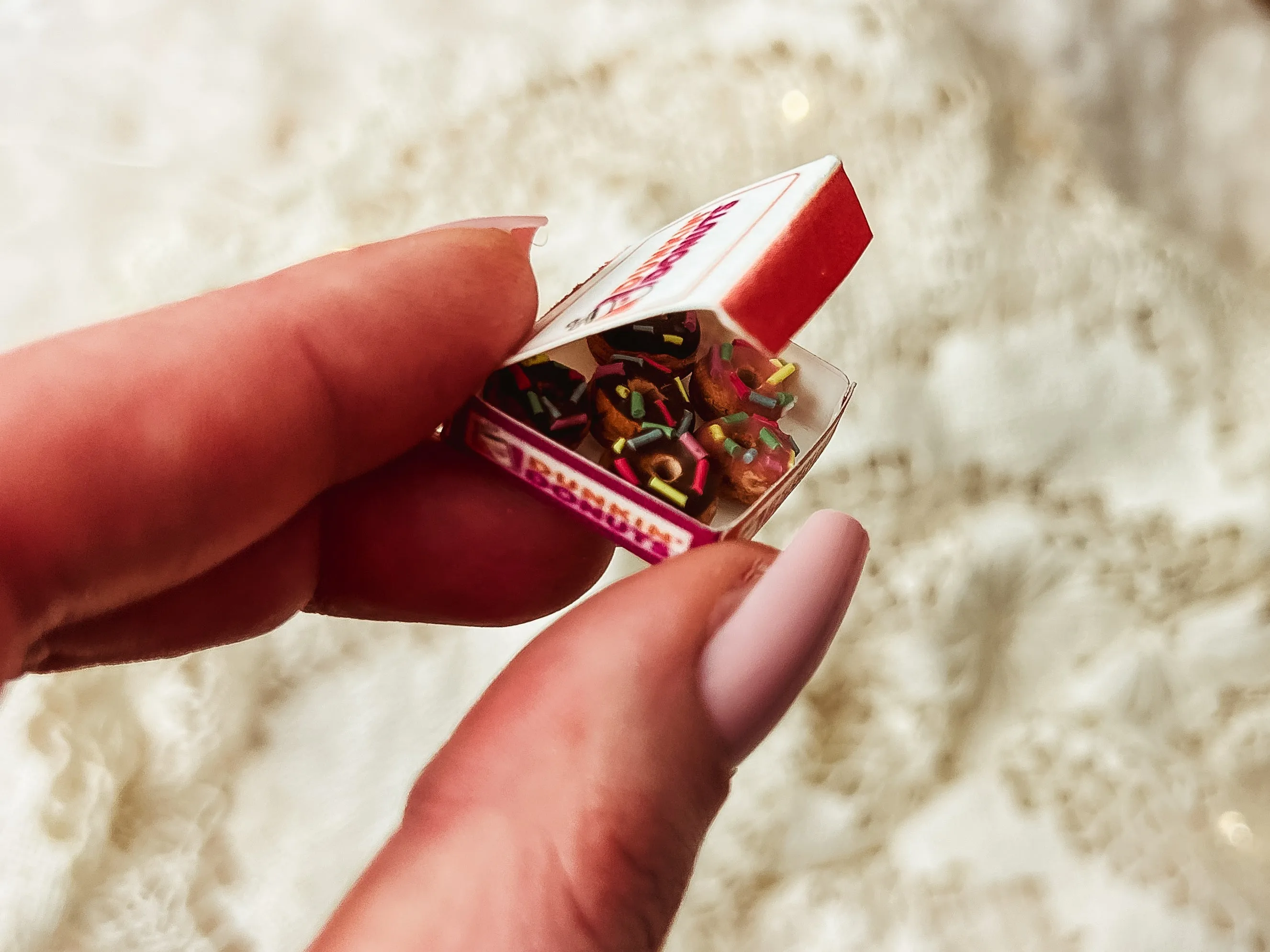 Dollhouse Miniature 1:12 scale dd box & 6 donuts