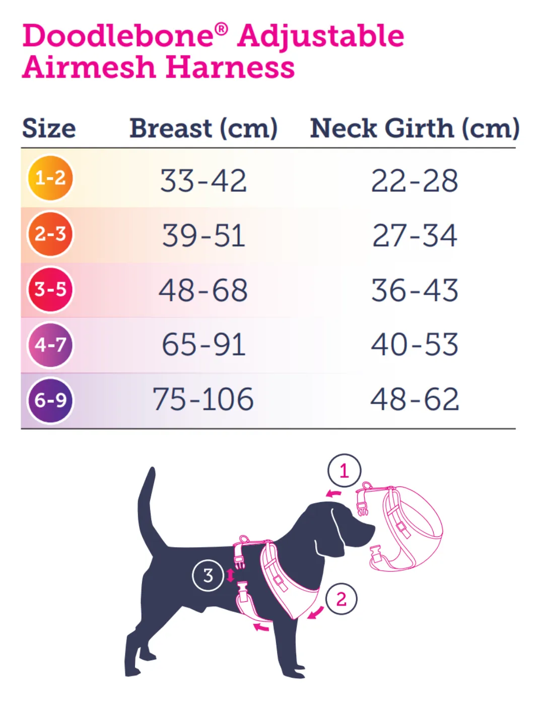 DoodleBone AirMesh Harness Aurora