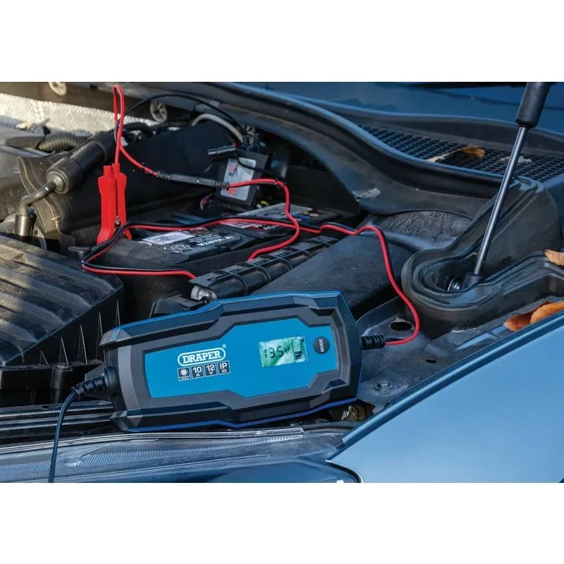 Draper 53491 6/12V Smart Charger And Battery Maintainer  10A Dr-53491