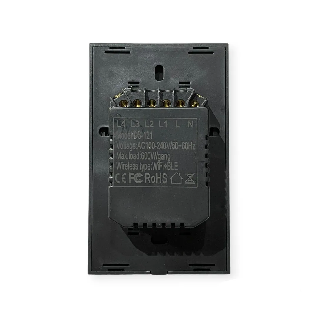 DS Wifi Switch 4 Lever Black SWS-121-4