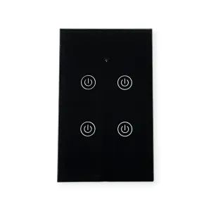 DS Wifi Switch 4 Lever Black SWS-121-4