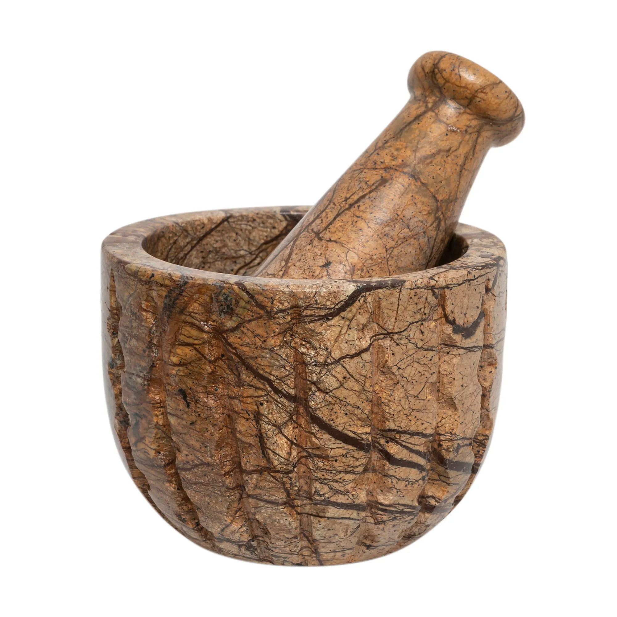 Dune Marble Mortar and Pestle