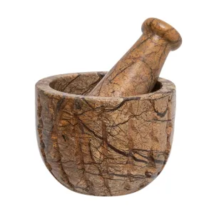 Dune Marble Mortar and Pestle