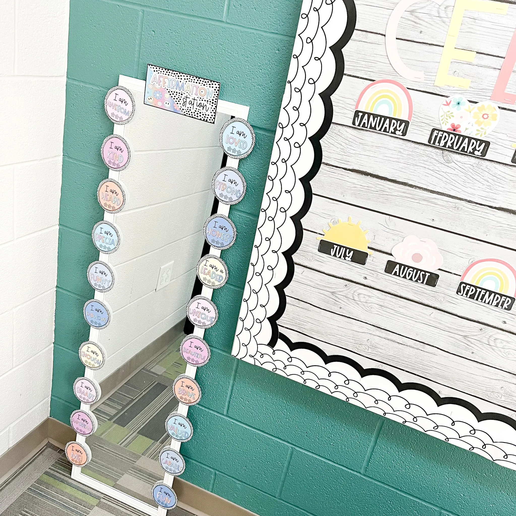 EDITABLE Affirmation Station | SPOTTED SMILEYS | DIGITAL DOWNLOAD