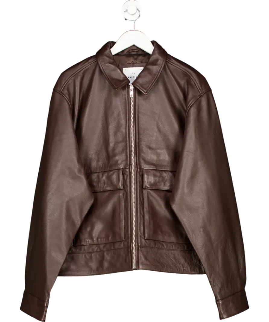 Edwin Brown Dogma Leather Jacket UK M