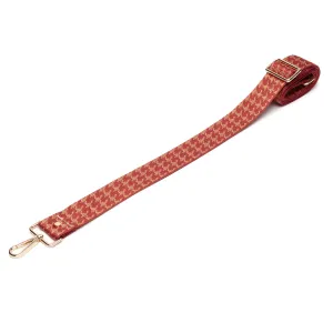 Elie Beaumont Crossbody Strap in Ruby Dogtooth