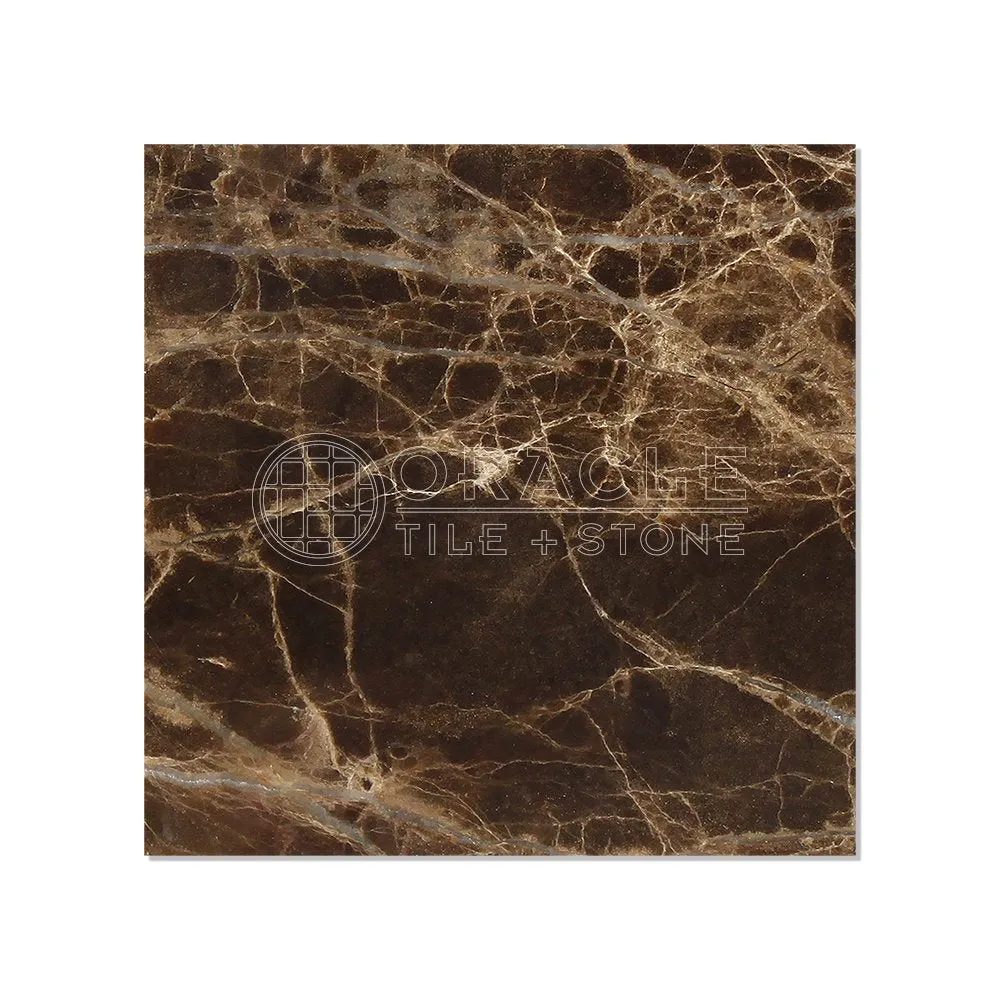 Emperador Dark Spanish Marble 4 X 4 Field Tile, Polished