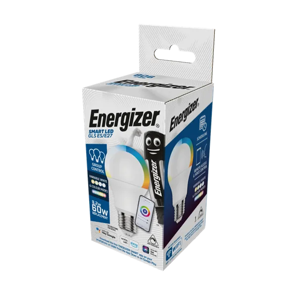 Energizer Smart S18460 9.2W 806lm E27 ES GLS Colour Changing Boxed