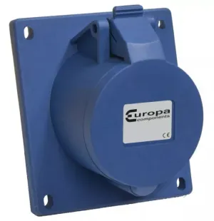 Europa IPSA163P IP44 Socket Angled Panel Mount 230V 2P E 16A 6H