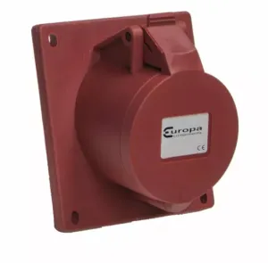 Europa IPSA165N IP44 Socket Angled Panel Mount 415V 3P N E 16A 6H
