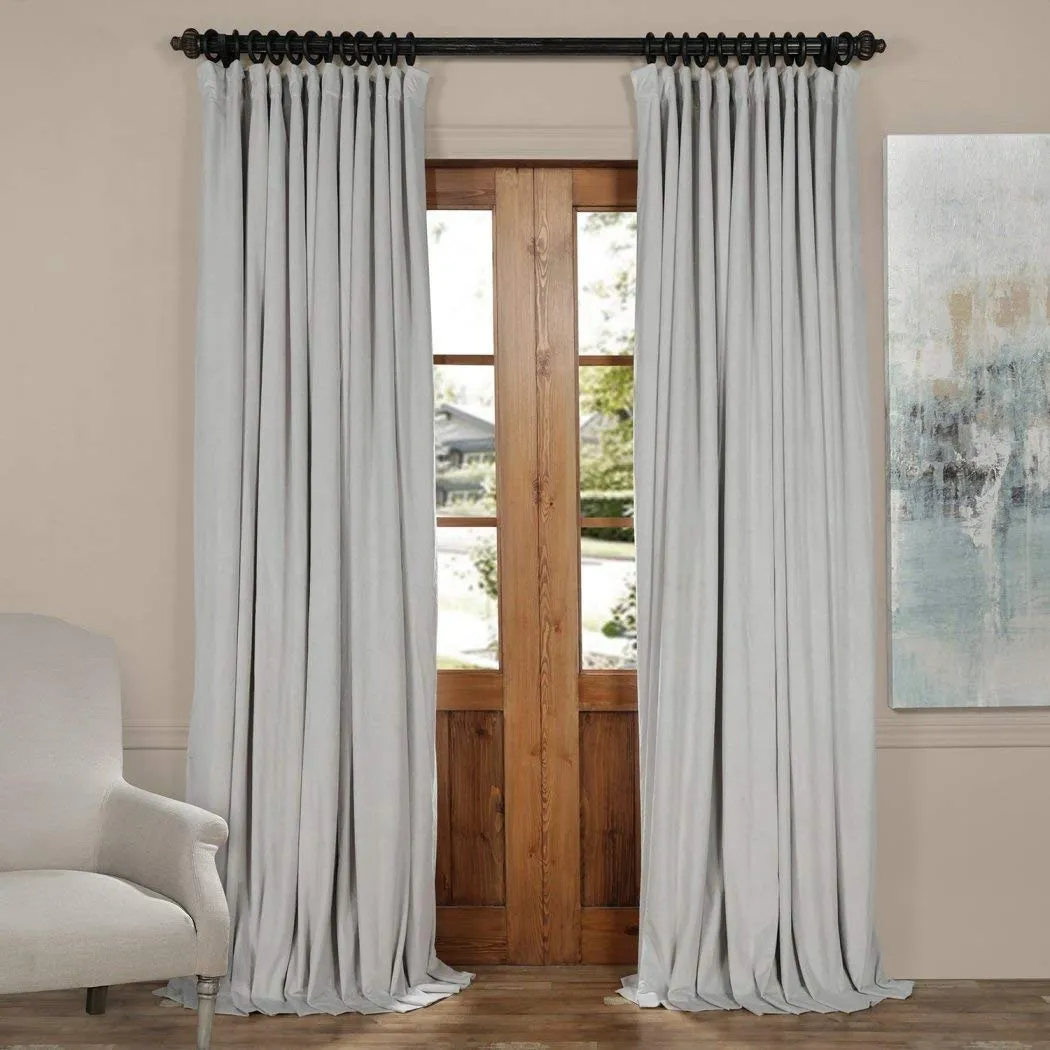 Exclusive Fabrics Signature Extra Wide Blackout Velvet Curtains (1 Panel) - Luxurious Blackout Drapes