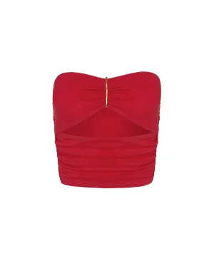 Fae Top - Red Poppy