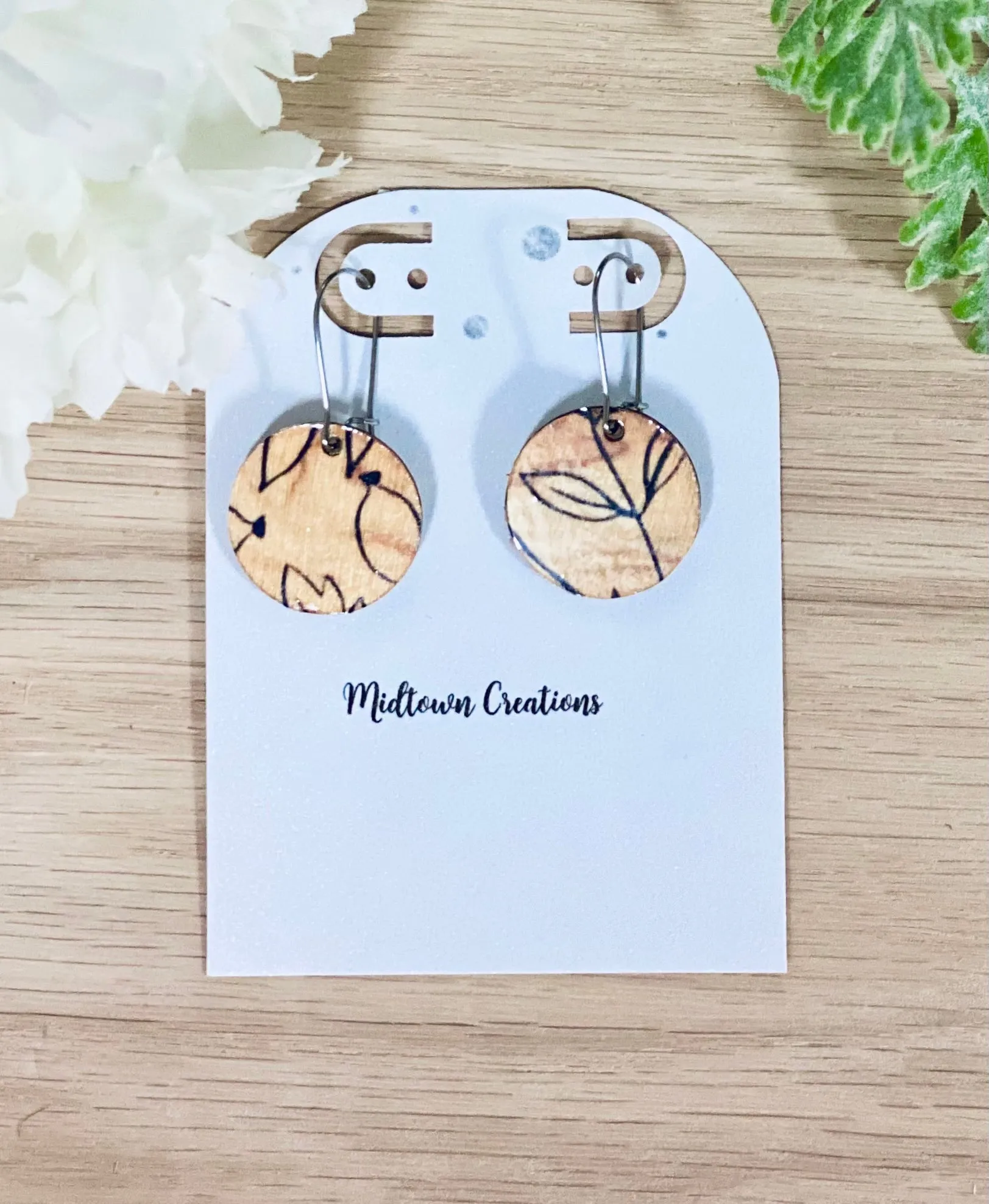 Fall Wooden Earrings